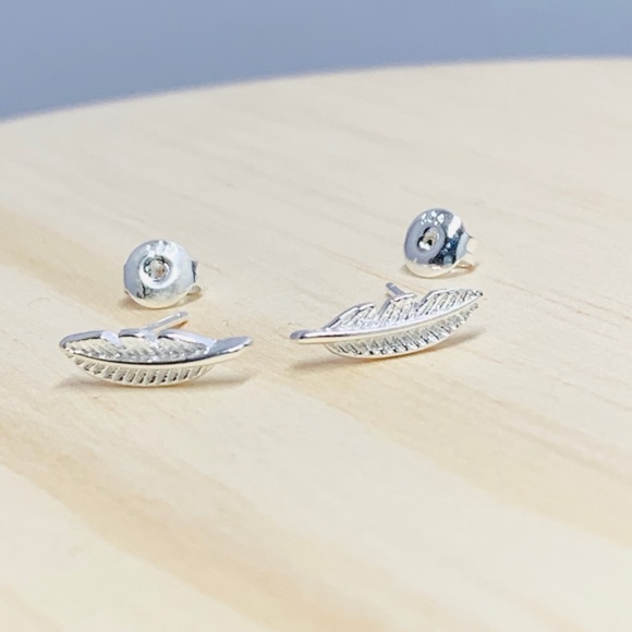 Sterling Silver Stud Earrings - Picture 2 of 5